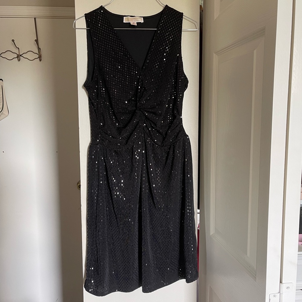 Michael Kors Sequins Twisted Front Dress Size Small